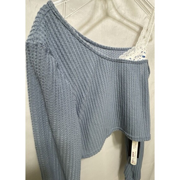 Romwe Womens L Aesthetic Long Sleeve Crop Top NWT - Picture 8 of 10